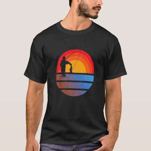 フィッシング用品 釣り服 レトロ 釣り O Tシャツ (正面)