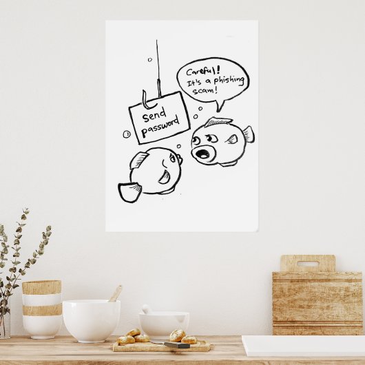 フィッシング詐欺 ポスター (キッチン)