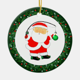 フィッシング クリスマス ホリデー ギフト セラミックオーナメント