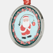フィッシング クリスマス 陶器 オーナメント (左)