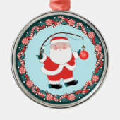 フィッシング クリスマス 陶器 オーナメント (正面)