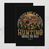 フィッシング＆シェッドハンター アントラー エルク、狩猟 鹿 招待状 (正面/裏面)