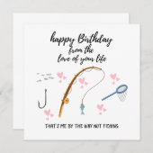 フィッシング バースデー カード 魚の誕生日カード (正面/裏面)