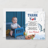 フィッシング バースデー フォト サンクス カード (正面)