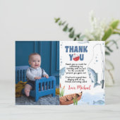 フィッシング バースデー フォト サンクス カード (スタンド正面)