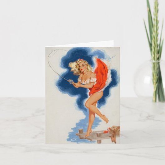 フィッシング・ピンナップ, ヴィンテージ・ピンナップ・バースデー カード (正面)