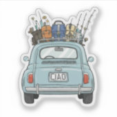 フィッシング フィアット 車 シール (正面)
