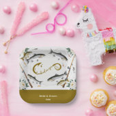 フィッシング   釣り好きのためのウェディング  ペーパー ペーパープレート (パーティー)