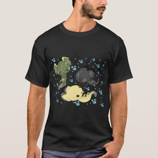 フィッシング - 食べる 睡る 釣る Tシャツ (正面)