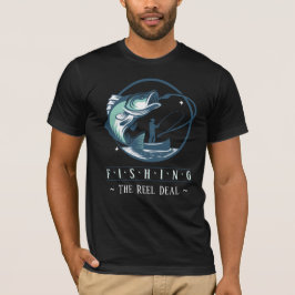 フィッシング – 「The Reel Deal」ユーモラスな釣り好きグラフィック Tシャツ
