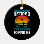 フィッシ退職したェの贈り物 セラミックオーナメント (正面)