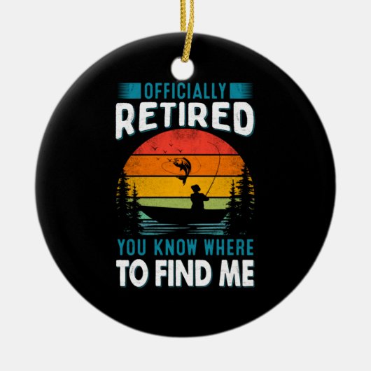 フィッシ退職したェの贈り物 セラミックオーナメント (正面)