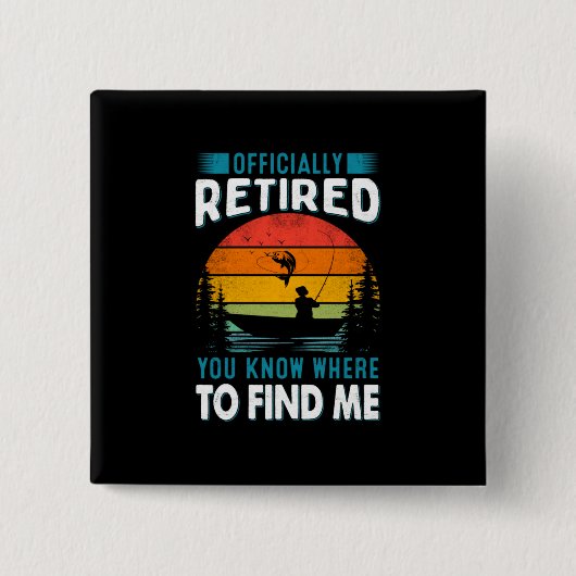 フィッシ退職したェの贈り物 缶バッジ (正面)