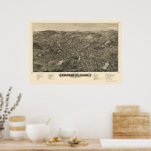 フィッチバーグ、MAパノラママップ – 1882 ポスター (キッチン)