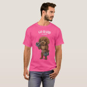 フィッツでダンベルを使った犬のポードル筋訓練 Tシャツ (正面フル)
