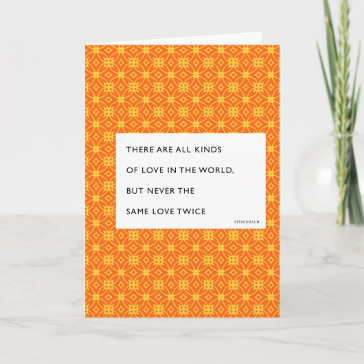 フィッツジェラルドすべての種類の愛バレンタイン シーズンカード (正面)