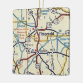 フィッツジェラルドジョージアヴィンテージの地図 セラミックオーナメント (左)