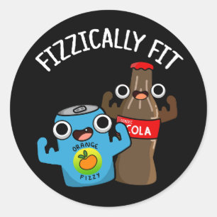 フィッツリおもしろいーにフィットFizzy Cola Pun Dark BG ラウンドシール