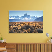 フィッツロイ、パタゴニア、アルゼンチン キャンバスプリント (インサイチュ (リビング))