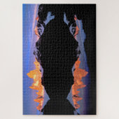 フィッツ・ロイ・グループ氷河湖に反映 ジグソーパズル (縦)