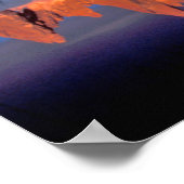 フィッツ・ロイ・グループ氷河湖に反映 ポスター (角)