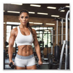 フィットアスレティックトーンジムバーブ フォトプリント           