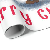 フィットサンタクロースおもしろいクリスマスラッピング紙 ラッピングペーパー (ロールコーナー)