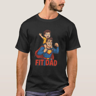 フィットダッド スーパーヒーロー カートゥーントレーナー Tシャツ