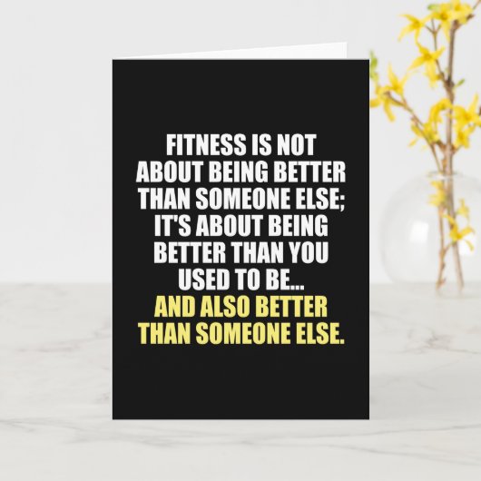 フィットネスおもしろいやる気を起こさせる カード (黄色い花)