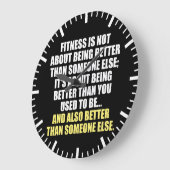 フィットネスおもしろいやる気を起こさせる ラージ壁時計 (傾斜)