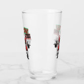 フィットネスおもしろいクリスマスリフトマスバルベルサンタビール タンブラーグラス (左)