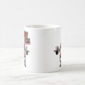 フィットネスおもしろいクリスマスリフトマスバルベルサンタ コーヒーマグカップ (中央)