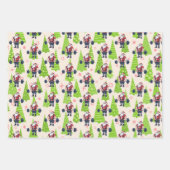 フィットネスおもしろいクリスマスリフトマスバルベルサンタ ラッピングペーパーシート (正面)