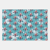 フィットネスおもしろいクリスマスリフトマスバルベルサンタ ラッピングペーパーシート (正面3)