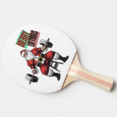 フィットネスおもしろいクリスマスリフトマスバルベルサンタ 卓球ラケット (横)