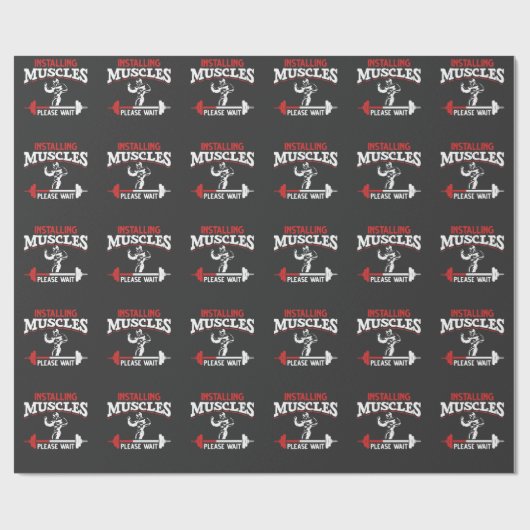 フィットネスおもしろいジムトレーニング及びウエイトリフター ラッピングペーパー (フラット)