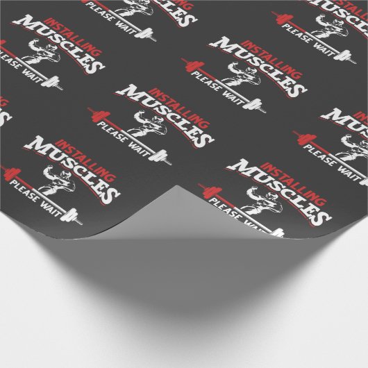 フィットネスおもしろいジムトレーニング及びウエイトリフター ラッピングペーパー (角)