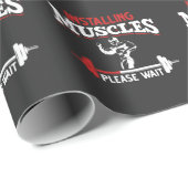 フィットネスおもしろいジムトレーニング及びウエイトリフター ラッピングペーパー (ロールコーナー)