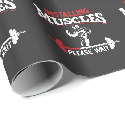 フィットネスおもしろいジムトレーニング及びウエイトリフター ラッピングペーパー (ロールコーナー)