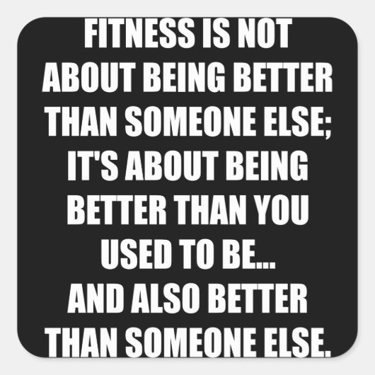 フィットネスおもしろいジム動機シール スクエアシール (正面)