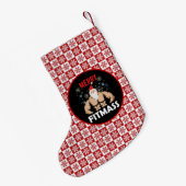 フィットネスおもしろいテーマのクリスマスフィッツマストレーナージム スモールクリスマスストッキング (裏面 (吊り時))