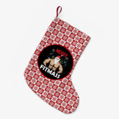 フィットネスおもしろいテーマのクリスマスフィッツマストレーナージム スモールクリスマスストッキング (正面 (吊り時))