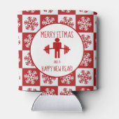 フィットネスおもしろいテーマのクリスマスフィッツマストレーナージム 缶クーラー (裏面)