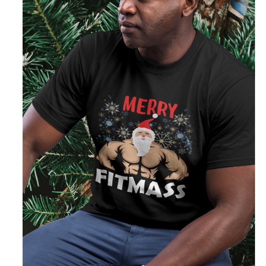フィットネスおもしろいテーマのクリスマスフィッツマストレーナージム Tシャツ