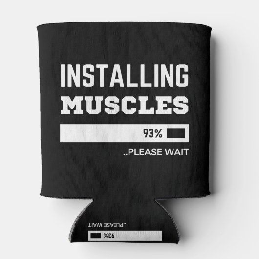 フィットネスおもしろいトレーニングマッスルのインストール 缶クーラー (裏面)