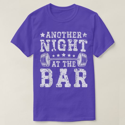 フィットネスおもしろいトレーニング女子男性へ別の夜 Tシャツ (デザイン正面)