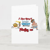 フィットネスおもしろい漫画デザイン カード (正面)