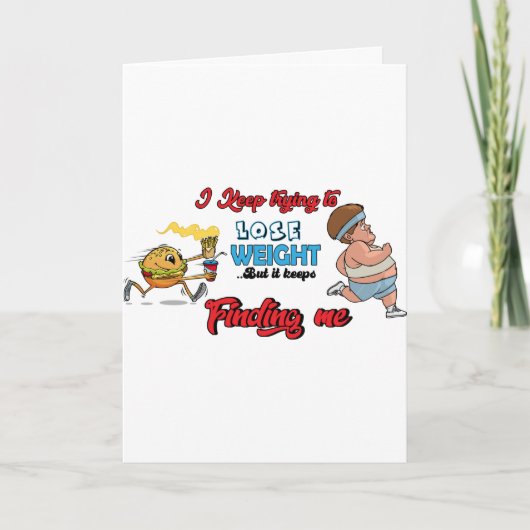 フィットネスおもしろい漫画デザイン カード (正面)