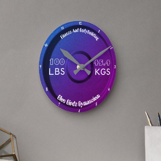 フィットネスおよびボディビル体操100ポンド/45.4KGS ラウンド壁時計