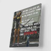 フィットネスおよび体育館の刺激 スクエア壁時計 (傾斜)